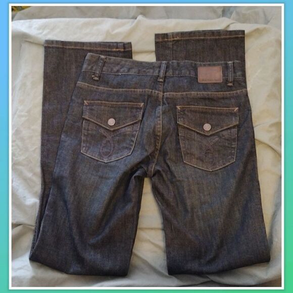 CALVIN KLEIN JEANS Womens' Lean Boot Blue Jeans Size 27/4 - Picture 2 of 7